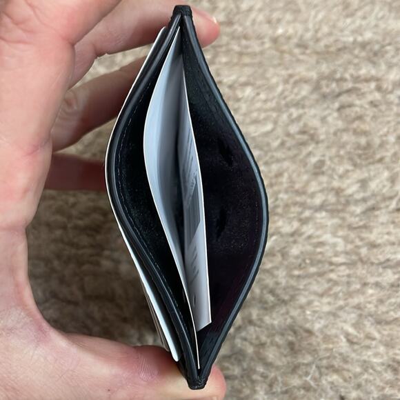 Kate Spade Leather Card Holder Black Glitter On New Credit Card Holder - Picture 5 of 5